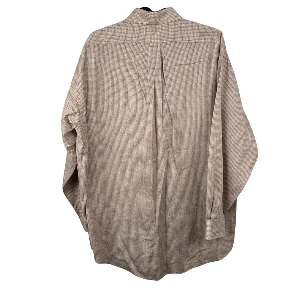 Ralph Lauren Dress shirt Men 16 1/2 - 32/33 Brown XStripe Cotton Oxford Yarmouth